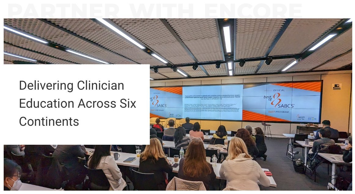 Delivering clinician education across six continents.